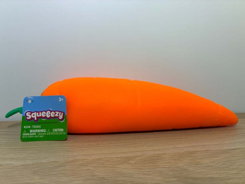 Toymendous Giggle Zone Squeeezy Jumbo Carrot Stress Relief Toy